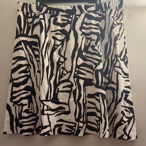 Ava & Viv Zebra Print Skirt Size: 3X
